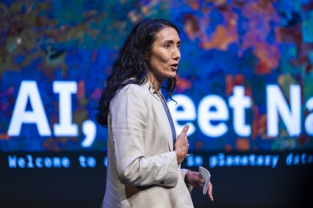 Crystal Davis, Global Director of WRI's Food, Land & Water Program at AI Meet Nature event