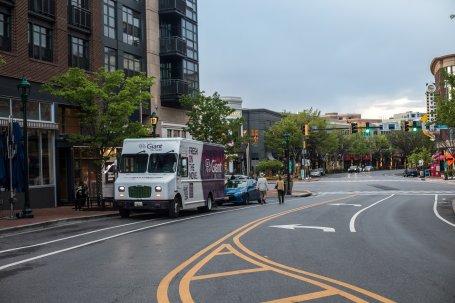 City street in Bethesda, Maryland