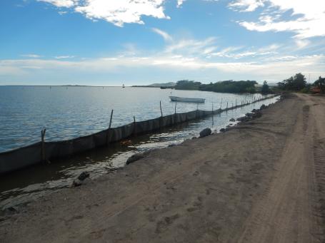 Namoli Village in Fiji is building a sea wall to protect against sea level rise. Photo by Namrata Chand/Lautoka City.