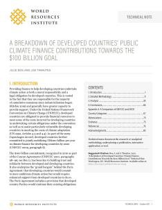 A Breakdown of Developed Countries’ Public Climate Finance Contributions Towards the $100 Billion Goal covershot