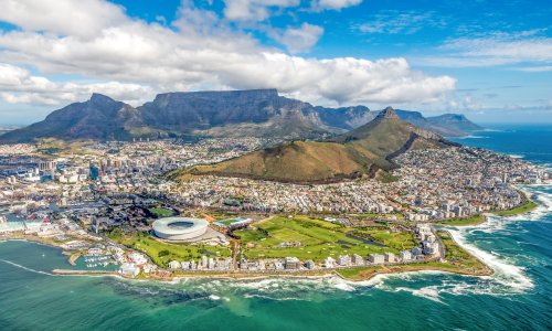 Cape Town and the 12 Apostels from above 