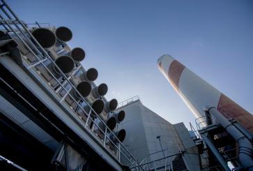 A direct air capture facility.