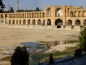 The dry riverbed of the Zayandeh Rud River in Isfahan, Iran. 