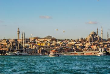 A photo of Istanbul, Turkey from the water
