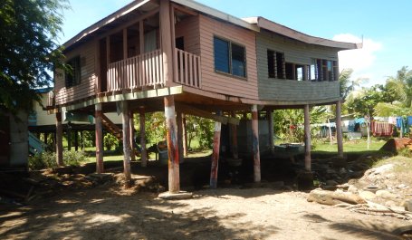 A house on stilts on the outskirts of Lautoka City, Fiji