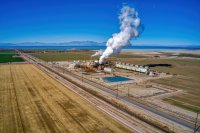 Geothermal energy plant in the Imperial Valley of California near the Salton Sea.