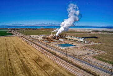Geothermal energy plant in the Imperial Valley of California near the Salton Sea.