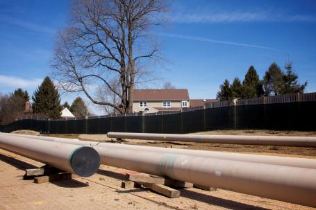 A pipeline construction project. 