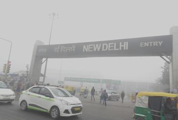 Visible air pollution in Delhi, India