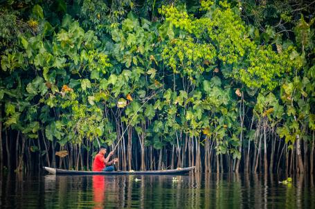 A fisherman in Orinoco, Venezuela