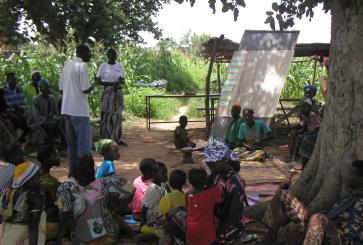 People in village in Africa