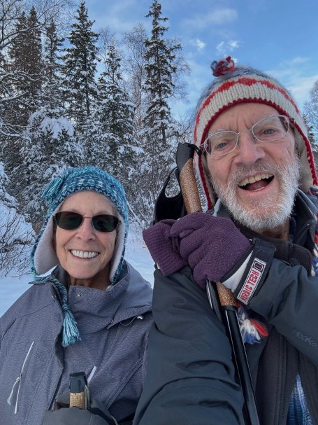 Phyllis and Royal Kiehl on ski trip