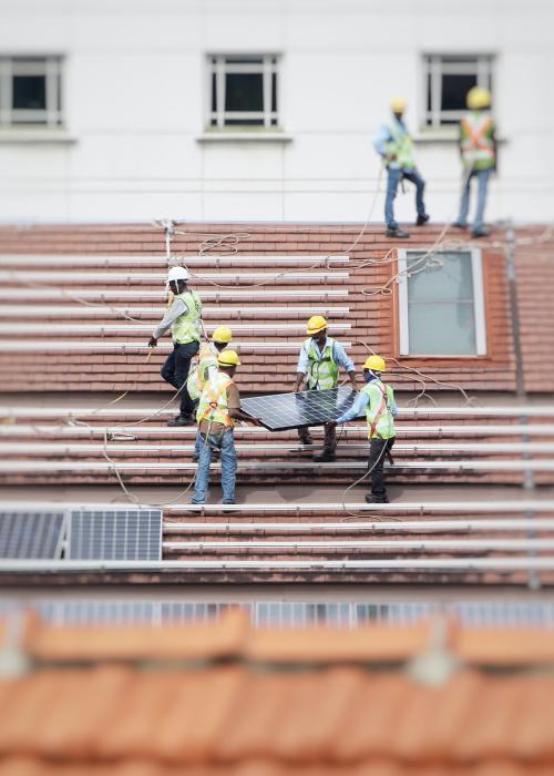 Solar panel installation.