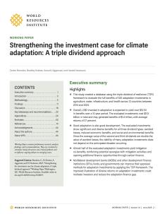 Strengthening the Investment Case for Climate Adaptation: A Triple Dividend Approach covershot