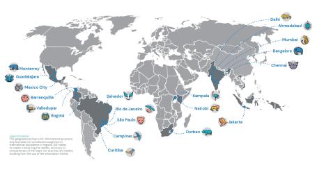 TUMI E-Bus Mission projects map
