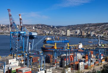 The Port of Valparaíso in Chile.