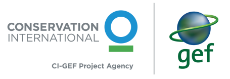 Conservation International and GEF logos.