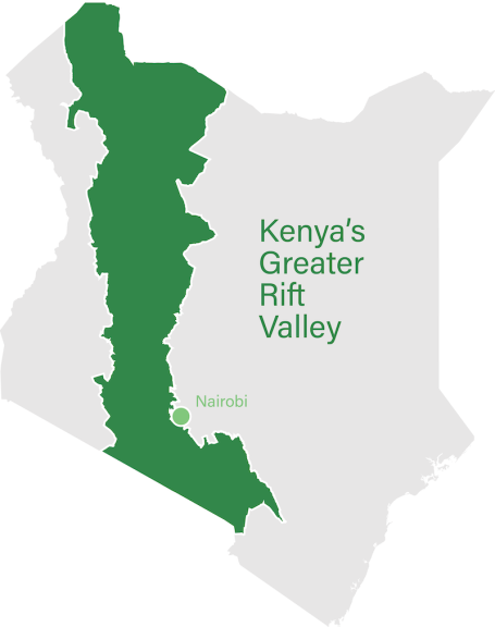 Map of Kenya's Greater Rift Valley.
