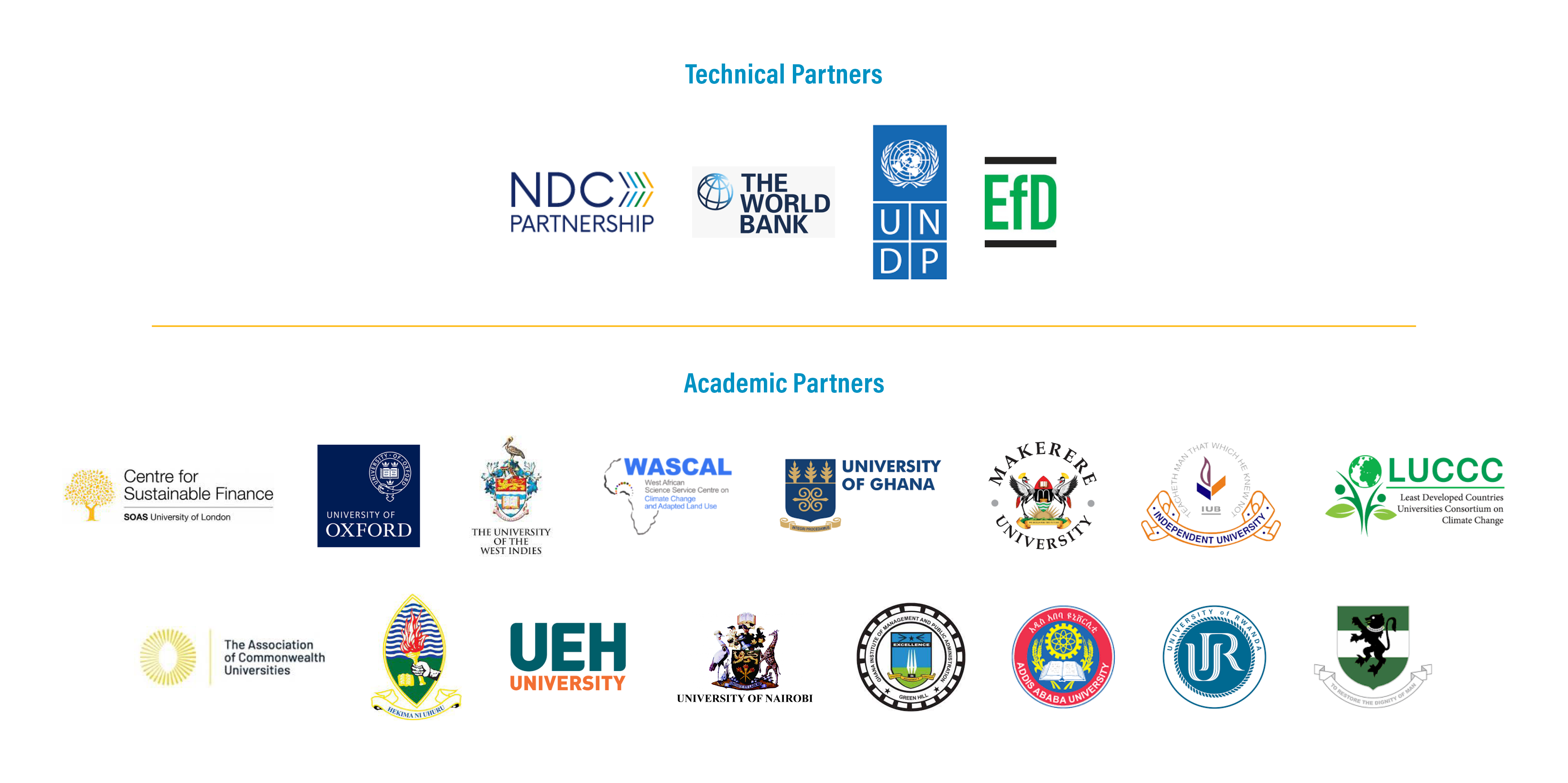 Academic and Technical partner logos
